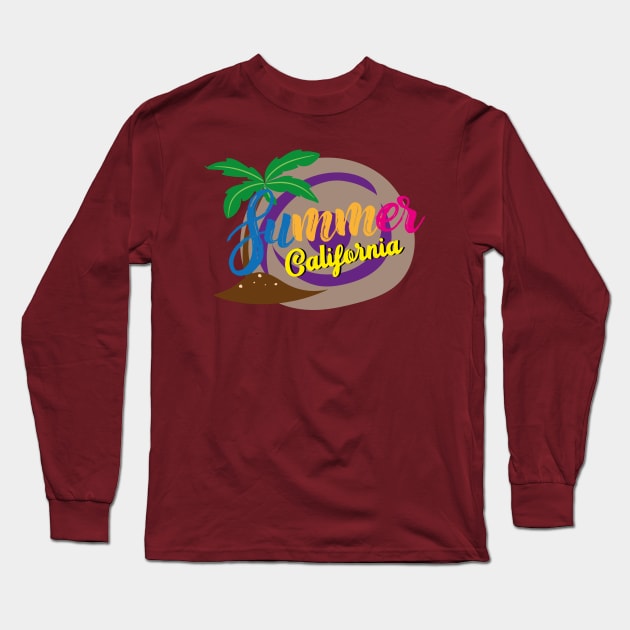 Summer California Long Sleeve T-Shirt by slawers